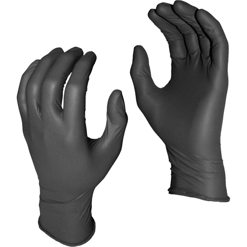 Grease Monkey&reg; Disposable Gloves, Small, Nitrile, 5-mil, Powder-Free, Black WestPier