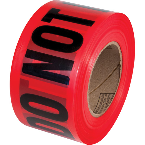 PrimeGuard "Danger Do Not Enter" Barricade Tape, English, 3" W x 1000' L, Black on Red WestPier