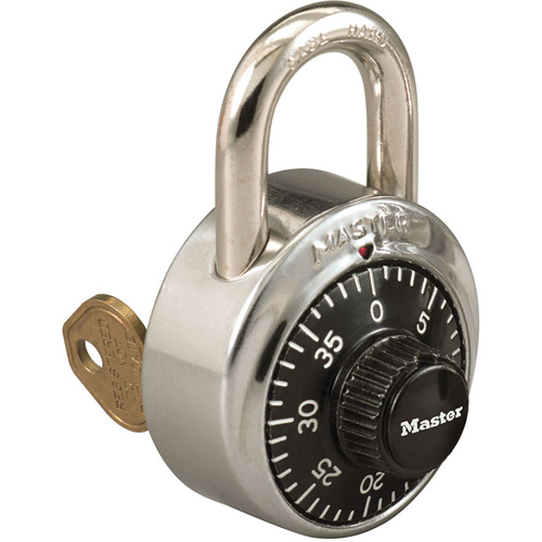 1525 Series Padlock with Key Control Feature, Combination, Stainless Steel, 1-7/8" Width WestPier