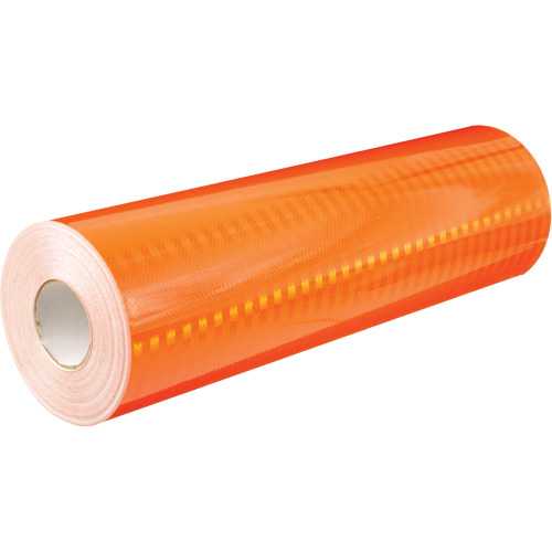 High Intensity Prismatic Grade Reflective Sheeting, 2" W x 150' L, 19 mils, Orange WestPier