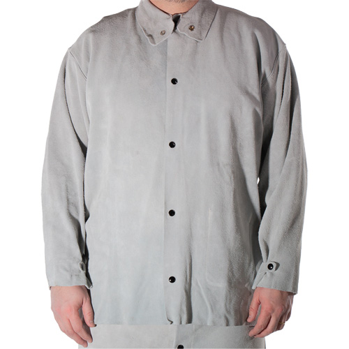 Veste de soudage en cuir de vache refendu, Cuir, Petit, Gris WestPier