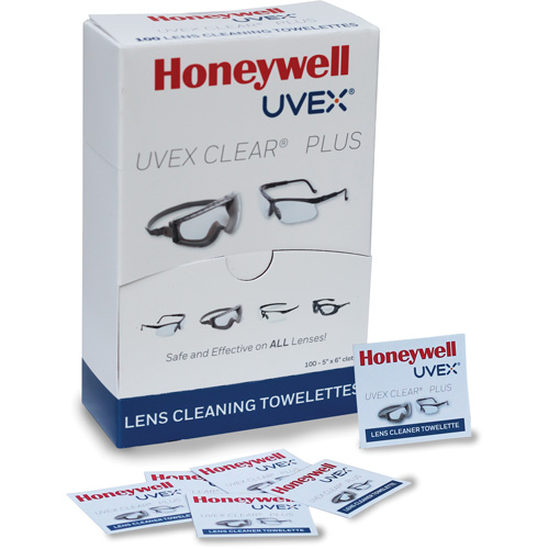 Uvex&reg; Clear&reg; Plus Towelettes, 5.25" x 8", Pack Of 100 WestPier