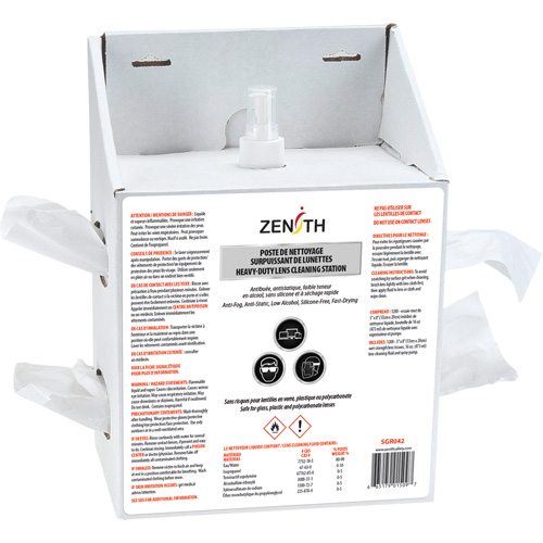 Disposable Premium Lens Cleaning Station, Cardboard, 8" L x 5" D x 12.5" H WestPier