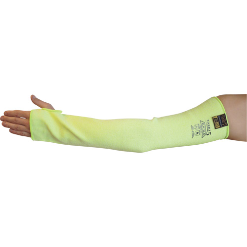 Cut Resistant Sleeve with Thumbhole, Taeki 5, 22", ASTM ANSI Level A4/EN 388 Level 5, High Visibility Yellow WestPier
