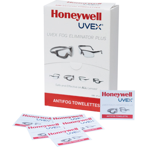 Uvex&reg; Fog Eliminator Plus Lens Towelettes, 4" x 5", Pack Of 100 WestPier