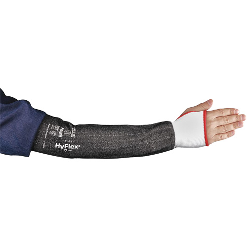 HYFLEX&reg; 11-281 Narrow Thumb Protective Arm Sleeve, Intercept, 12", ASTM ANSI Level A4, Grey WestPier