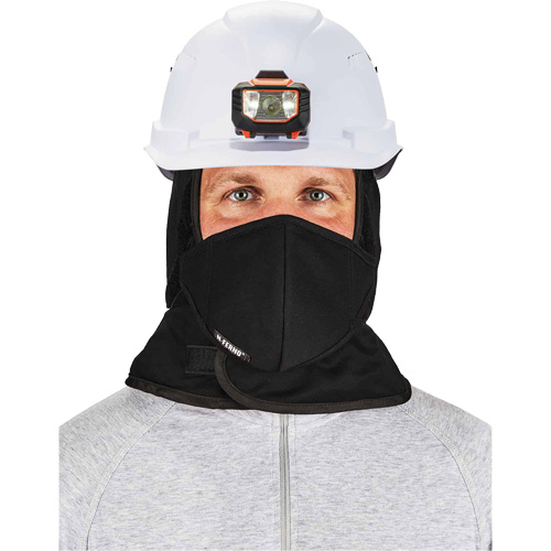 N-Ferno&reg; Winter Hard Hat Liner with Mouthpiece, Fleece Lining, One Size, Black WestPier