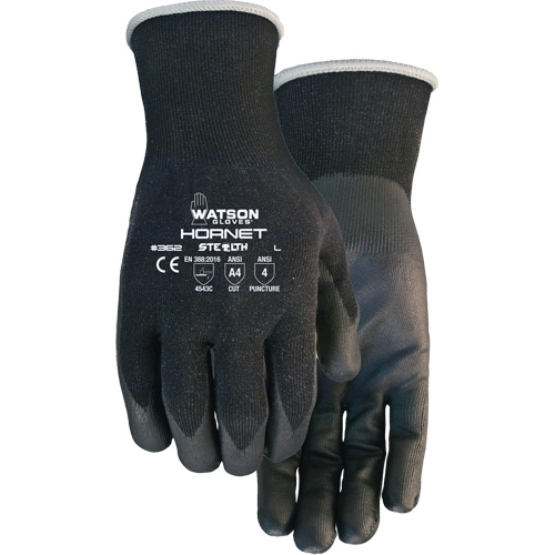 Gants r&eacute;sistants aux coupures Stealth Hornet, Taille Petit, Calibre 18, Rev&ecirc;tement Mousse de nitrile, Enveloppe en Fibre de verre/PEHP/Nylon/Spandex, ASTM ANSI niveau A4/EN 388 niveau 5 WestPier