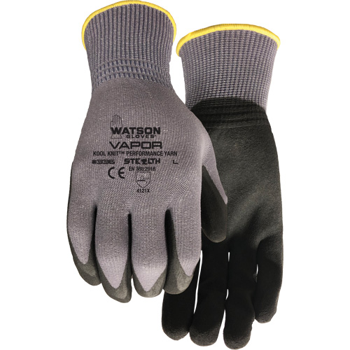 Stealth Vapour Coated Gloves, Small, Foam PVC Coating, 15 Gauge, Nylon Shell WestPier