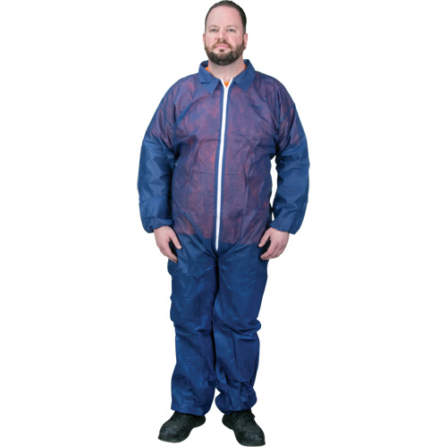 Coveralls, Medium, Blue, Polypropylene WestPier