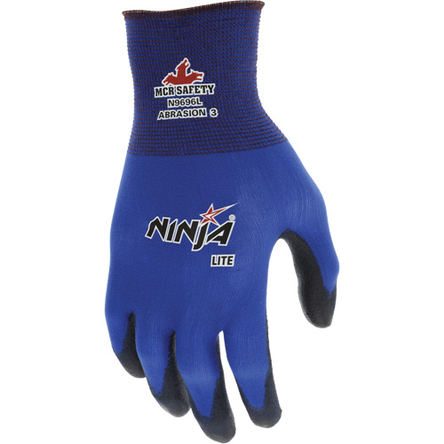 Ninja&reg; Lite Coated Gloves, Large, Polyurethane Coating, 18 Gauge, Nylon Shell WestPier