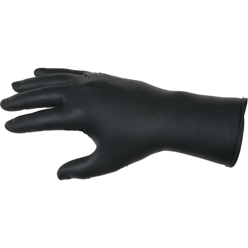 NitriShield Stealth Extra Disposable Gloves, Large, Nitrile, 6-mil, Powder-Free, Black WestPier
