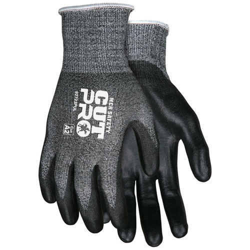 Safety Cut Pro Cut Resistant Gloves, Size Large, 13 Gauge, Polyurethane Coated, HPPE Shell, ASTM ANSI Level A2 WestPier