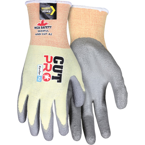 Gants enduits r&eacute;sistant &agrave; la coupe Cut Pro, Taille Moyen, Calibre 15, Rev&ecirc;tement Polyur&eacute;thane, Enveloppe en Kevlar, ASTM ANSI niveau A2 WestPier