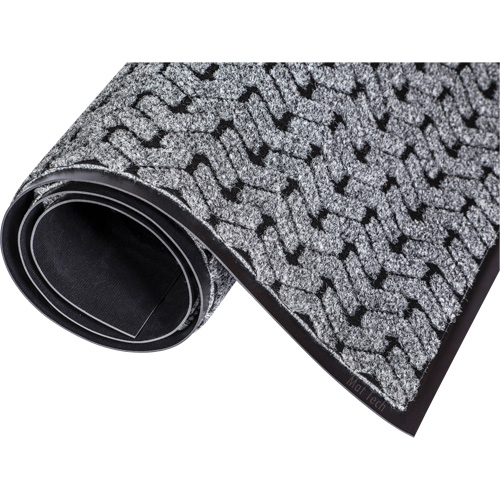 Tire-Track Performance Entrance Mats, Wiper/Scraper, 4' x 8' x 3/8", Grey WestPier