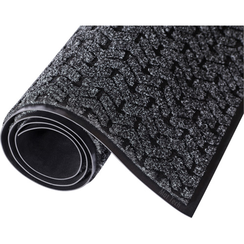 Tire-Track Performance Entrance Mats, Wiper/Scraper, 4' x 8' x 3/8", Charcoal WestPier