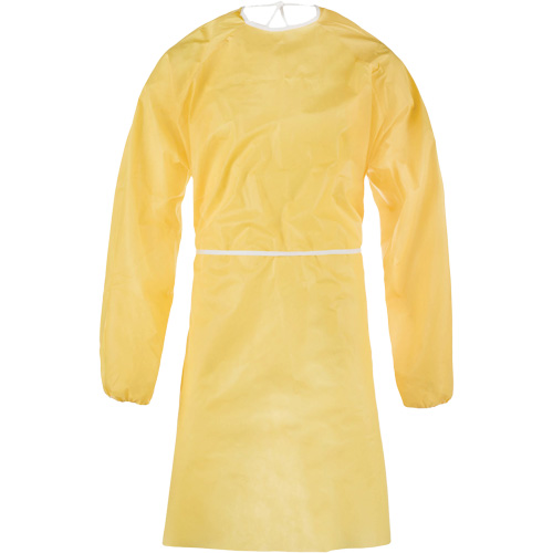 ChemMax&reg; 1 Gown, One Size, Yellow, Polyethylene/Polypropylene WestPier