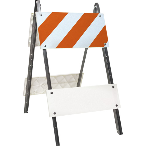 Prismatic Barricade, Folding, 24" L x 45" H, Orange/White WestPier