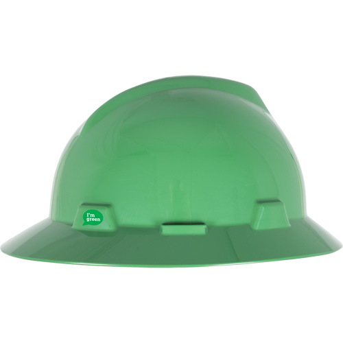 V-Gard&reg; GREEN Slotted Full Brim Hard Hat, Meets CSA Type 1, Ratchet Suspension WestPier