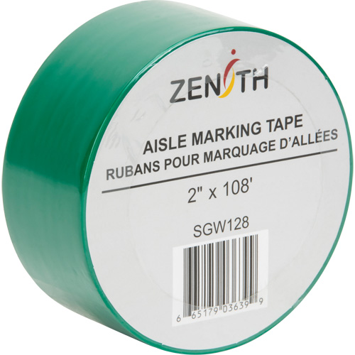 Ruban pour marquage d'all&eacute;es, 2" x 108', PVC, Vert WestPier