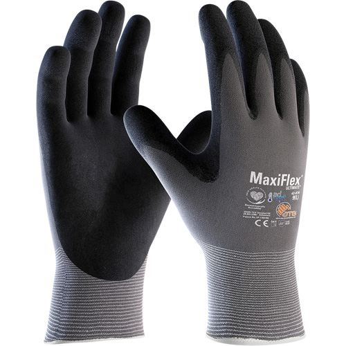 ATG MaxiFlex&reg; Ultimate AD-APT Coated Gloves, Small, Foam Nitrile Coating, 15 Gauge, Nylon/Spandex Shell WestPier