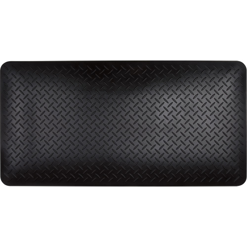 Tapis antifatigue, Losange, 1-2/3' x 3-1/4' x 3/4", Noir, Polyur&eacute;thane WestPier