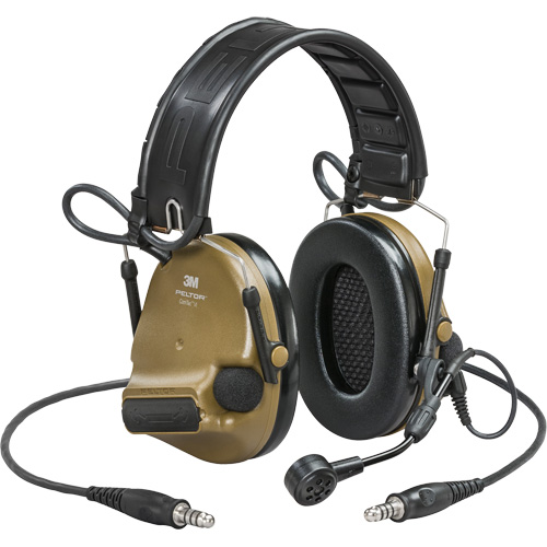 Casque VI NIB avec deux fils de sortie et rail arc Peltor ComTac, Style Bandeau, 23 dB WestPier