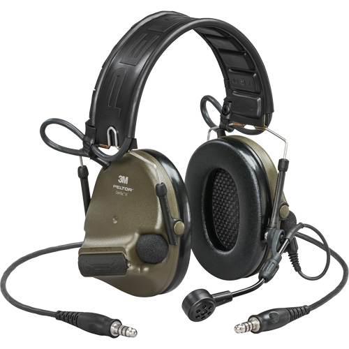 Casque VI NIB avec deux fils de sortie et rail arc Peltor ComTac, Style Bandeau, 23 dB WestPier