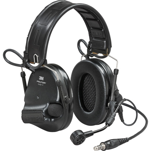 Casque VI NIB avec fils de sortie unique et rail arc Peltor ComTac, Style Bandeau, 23 dB WestPier