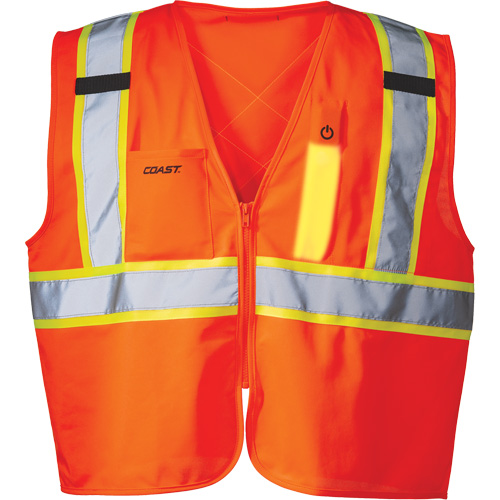 Veste de s&eacute;curit&eacute; SV350 X-Back avec lampe, Orange haute visibilit&eacute;, Petit, Polyester WestPier