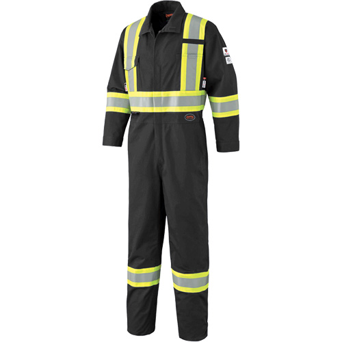 7702BK FR-Tech&reg; 88/12 FR Arc Rated Coveralls, Size 36, Black, 9.7 cal/cm² WestPier