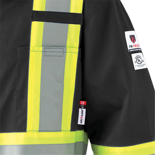7702BK FR-Tech&reg; 88/12 FR Arc Rated Coveralls, Size 36, Black, 9.7 cal/cm² WestPier