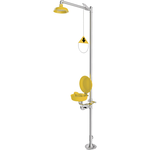 Combination Emergency Shower & Eyewash Station, Pedestal WestPier
