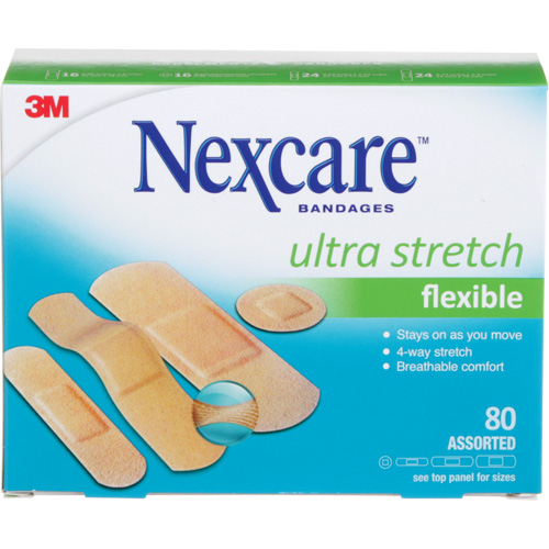 Nexcare Ultra Stretch Bandages, Assorted, Plastic, Non-Sterile WestPier