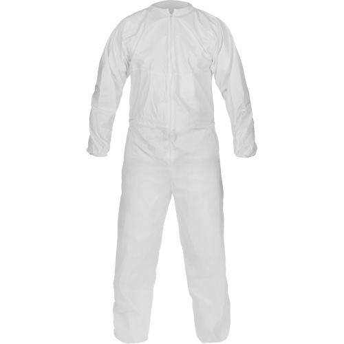 Combinaison non st&eacute;rile de fabrication &eacute;co-efficace CleanMax, Moyen, Blanc, Microporeux WestPier