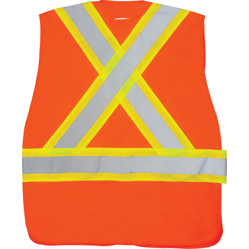 CSA-Compliant High-Visibility Surveyor Vest, High Visibility Orange, Medium, Polyester WestPier