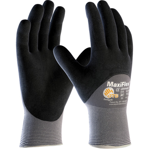 ATG MaxiFlex&reg; Ultimate Touchscreen Compatible Gloves, Large, Nitrile Coating, 15 Gauge, Nylon/Elastane Shell WestPier