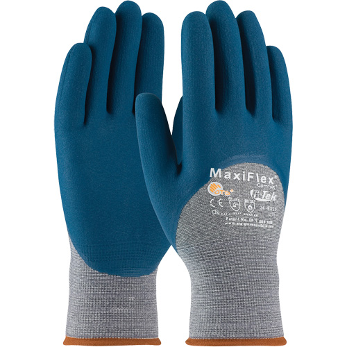 ATG MaxiFlex&reg; Comfort Seamless Knit Gloves, Large, Nitrile Coating, 15 Gauge, Nylon Shell WestPier