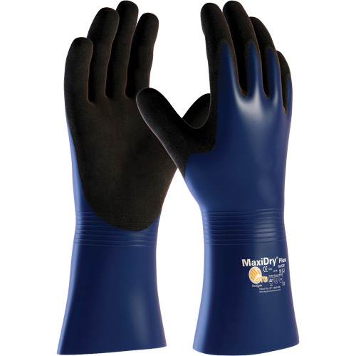 ATG MaxiDry&reg; Plus Chemical & Cut Resistant Gloves, Large, Nitrile Coating, Nylon/Elastane Shell WestPier
