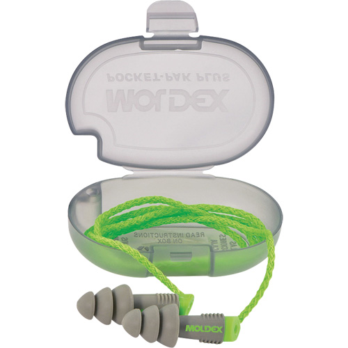 Alphas Reusable Earplugs, Corded, Bulk - Plastic Case, 27 dB NRR, One-Size WestPier