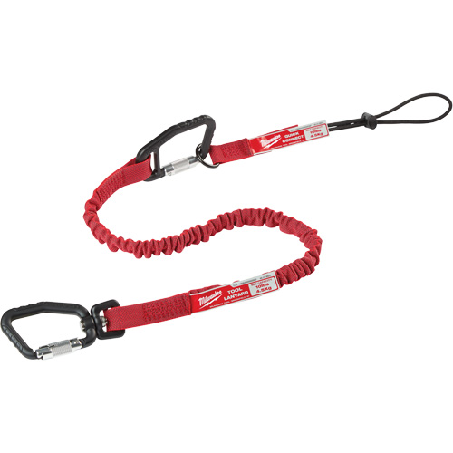 Quick-Connect Locking Tool Lanyard, Bungee, Carabiner/Loop WestPier