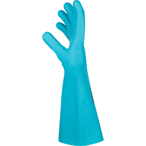 Flextril Chemical Gloves, Size 7, 12.5" L, Nitrile, Nylon Inner Lining WestPier