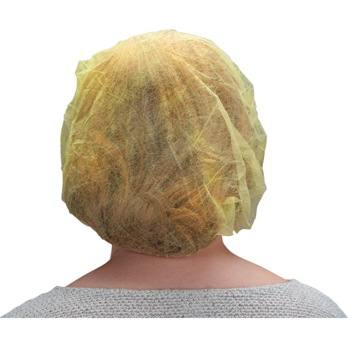 Bouffant Caps, Polypropylene, 21", Yellow WestPier