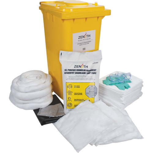 Trousse contre les d&eacute;versements, Huile seulement, Bac, Absorbance de 63 gal. US WestPier