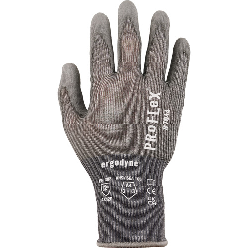 ProFlex 7025 Cut-Resistant Gloves, Size Small, 18 Gauge, Polyurethane Coated, Nylon/HPPE/Spandex Shell, ASTM ANSI Level A2/EN 388 Level B WestPier