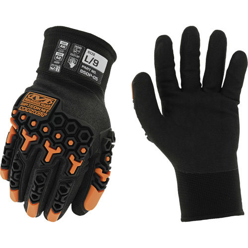 Speedknit M-Pact&reg; Thermal Gloves, 7, Nitrile Palm, Knit Wrist Cuff WestPier