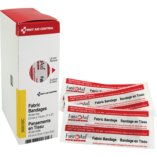 Recharge de bandages adh&eacute;sifs SmartCompliance, Rectangulaire/carr&eacute;e, 3", Tissu, Non st&eacute;rile WestPier