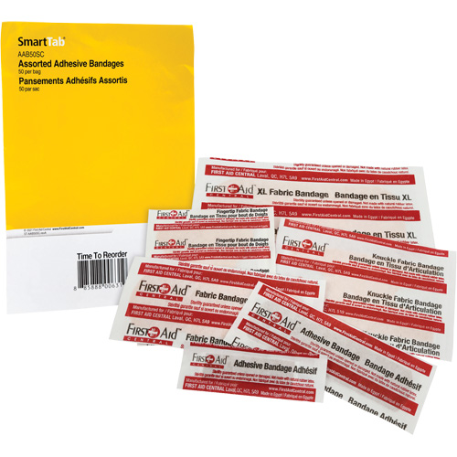 Recharge de bandages adh&eacute;sifs SmartCompliance, Assorti, Tissu/Plastique, Non st&eacute;rile WestPier