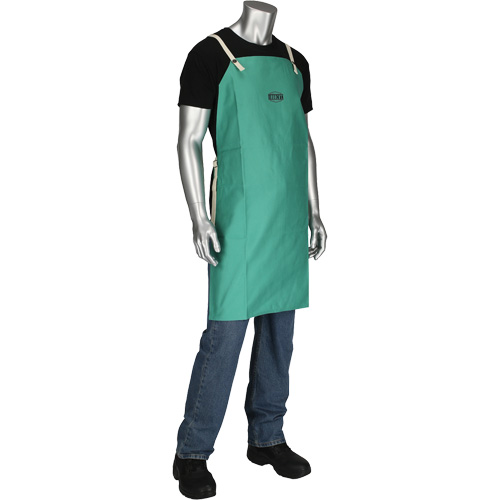 Tablier en satinette 100 % coton trait&eacute; FR Ironcat Dynamic, Salopette, Vert WestPier