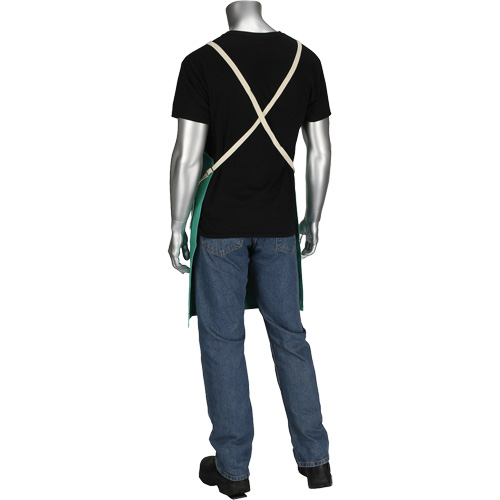 Tablier en satinette 100 % coton trait&eacute; FR Ironcat Dynamic, Salopette, Vert WestPier